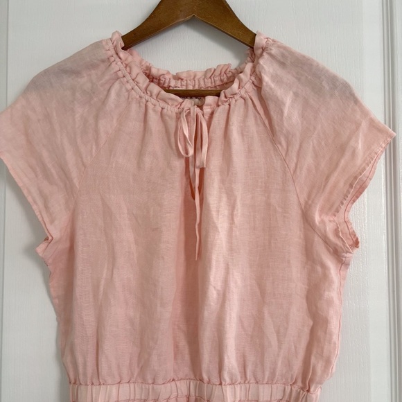 Cloth & Stone Linen Dress Small Peach - Picture 2 of 7